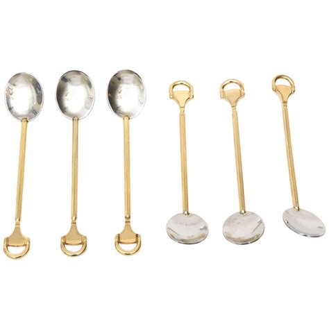 gucci gold spoons espresso|Gucci Hallmarked Gold Plated and Silver Demitasse Serving .